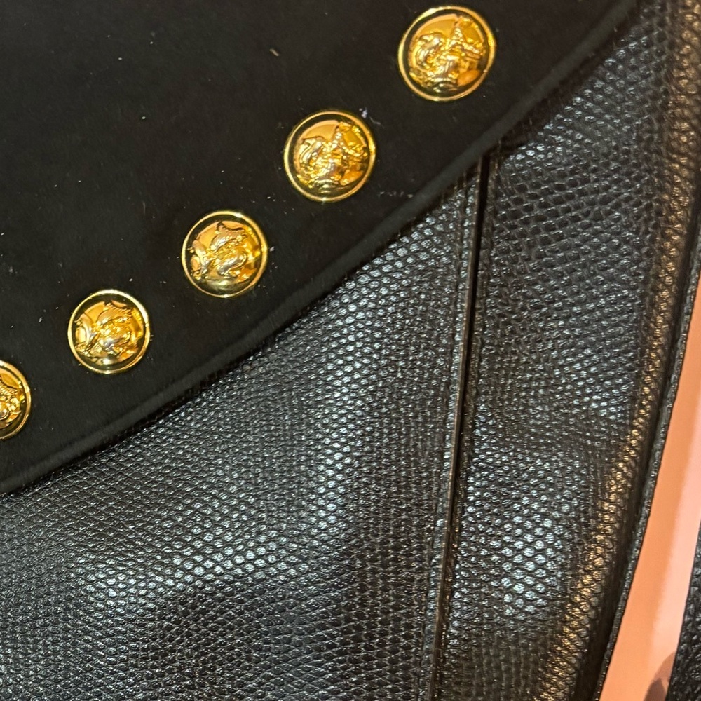 Vintage Salvatore Ferragamo Studded Leather Crossbody Bag - Picture 2 of 11